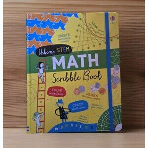 Math Scribble Book Usborne Stem Hardcover Educational Activity Book Homeschool